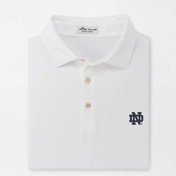 Notre Dame Solid Performance Jersey Polo - Picture 2 of 6